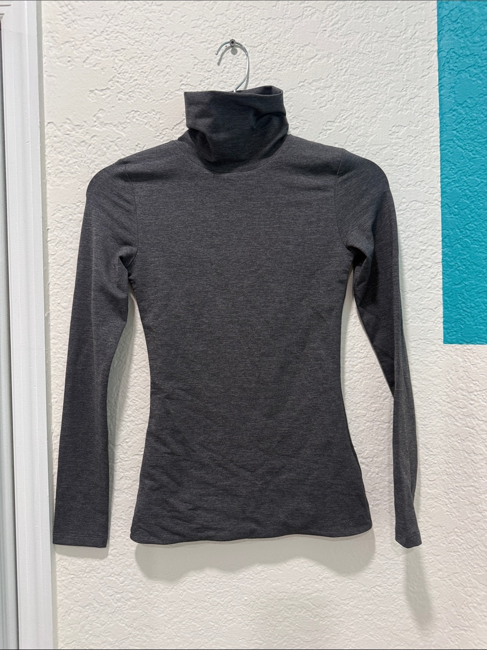 Aritzia Charcoal Gray Turtleneck Long Sleeve Top